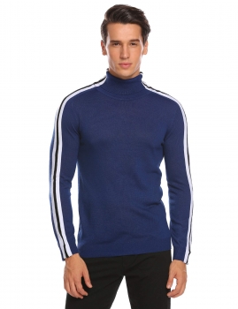 Blue Men Turtleneck Contrast Color Patchwork Thin Knit Slim Casual Pullover Sweater, Multicolor
Blue Men Turtleneck Contrast Color Patchwork Thin Knit Slim Casual Pullover Sweater, Multicolor