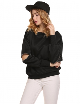 Black O-Neck Long Sleeve Patchwork Pullover Threaded Cuffs Hem Sweatshirt, Multicolor
Black O-Neck Long Sleeve Patchwork Pullover Threaded Cuffs Hem Sweatshirt, Multicolor