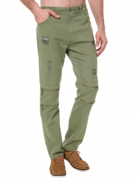 Army green Long Distressed Destroyed with Holes Straight Fit Zipper Pocket Pants, Multicolor
Army green Long Distressed Destroyed with Holes Straight Fit Zipper Pocket Pants, Multicolor