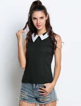 Black New Stylish Hot Fahison Women's Girl Sleeveless Doll Lapel Shirts Blouses Tanks & Camis, Multicolor
Black New Stylish Hot Fahison Women's Girl Sleeveless Doll Lapel Shirts Blouses Tanks & Camis, Multicolor