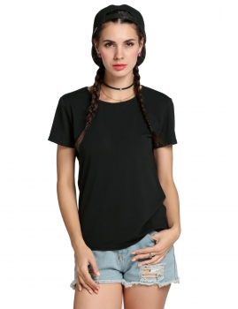 Black Stylish Women Casual Personality Back Print O-Neck Short Sleeve All-match Loose Tank Tops T-Shirts, Multicolor
Black Stylish Women Casual Personality Back Print O-Neck Short Sleeve All-match Loose Tank Tops T-Shirts, Multicolor