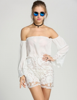 Sexy Women Off the Shoulder Long Sleeve Lace Patchwork Jumpsuit Romper, Multicolor
Sexy Women Off the Shoulder Long Sleeve Lace Patchwork Jumpsuit Romper, Multicolor
