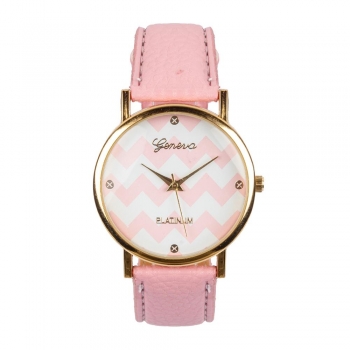 Lovey Lady Girl Retro Geneva Stripe Print Leather Analog Quartz Wrist Watch Pink
Lovey Lady Girl Retro Geneva Stripe Print Leather Analog Quartz Wrist Watch Pink