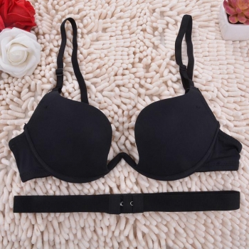 Black New Women Push up Bra Deep Low Cut And Convertible Backless Invisible Sexy Underwear, Multicolor
Black New Women Push up Bra Deep Low Cut And Convertible Backless Invisible Sexy Underwear, Multicolor