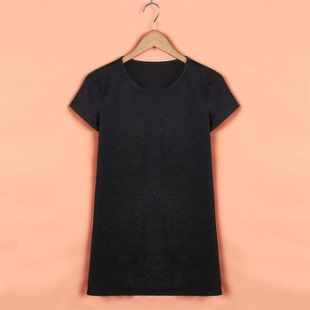 Dark gray Fashion Women O-Neck Short Sleeve Mini Loose A-Line Stretch Solid Casual Dresses, Multicolor
Dark gray Fashion Women O-Neck Short Sleeve Mini Loose A-Line Stretch Solid Casual Dresses, Multicolor