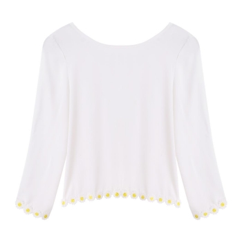 White Fashion Women Casual O-Neck Long Sleeve Chiffon Backless Applique Tank Tops Shirts & Blouses, Multicolor
White Fashion Women Casual O-Neck Long Sleeve Chiffon Backless Applique Tank Tops Shirts & Blouses, Multicolor
