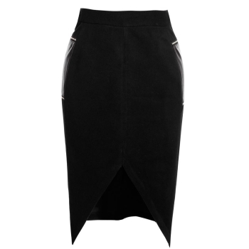 Black FINEJO Women's Below the Knee Leather Patchwork Zipper Decorated Skirts, Multicolor
Black FINEJO Women's Below the Knee Leather Patchwork Zipper Decorated Skirts, Multicolor