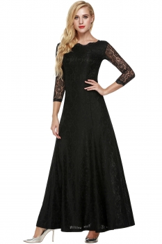 Black ANGVNS Women Lace 2"3 Sleeve Homecoming Long Gown Maxi Cocktail Party Fromal Evening Wedding & Bridesmaid Dresses, Multicolor
Black ANGVNS Women Lace 2"3 Sleeve Homecoming Long Gown Maxi Cocktail Party Fromal Evening Wedding & Bridesmaid Dresses, Multicolor