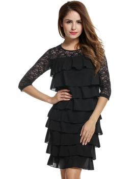 Meaneor Black Women Lace Medium Sleeve Bodycon Cocktail Party Multi Tiered Going Out Dresses, Multicolor
Meaneor Black Women Lace Medium Sleeve Bodycon Cocktail Party Multi Tiered Going Out Dresses, Multicolor