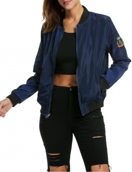 Navy blue Women Reversible Style Jacket Zip Up Casual Bomber Jacket Coat, Multicolor
Navy blue Women Reversible Style Jacket Zip Up Casual Bomber Jacket Coat, Multicolor