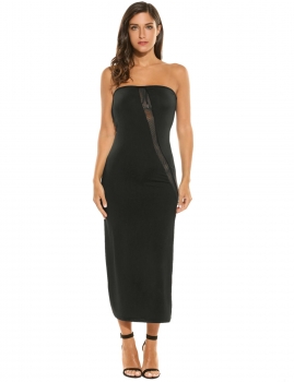Black Women Casual Sleeveless Mesh Patchwork Strapless Pullover Slim Hollow Out Sexy Dress, Multicolor
Black Women Casual Sleeveless Mesh Patchwork Strapless Pullover Slim Hollow Out Sexy Dress, Multicolor