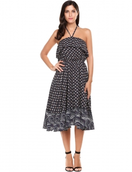 Dark blue Sleeveless Patchwork Print Slash Neck Pullover Tunic Casual Dress, Multicolor
Dark blue Sleeveless Patchwork Print Slash Neck Pullover Tunic Casual Dress, Multicolor