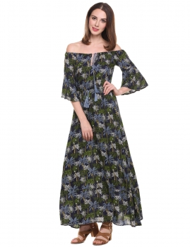 Blue Sexy Off the Shoulder Flare Sleeve Floral Print A-Line Maxi Dress, Multicolor
Blue Sexy Off the Shoulder Flare Sleeve Floral Print A-Line Maxi Dress, Multicolor
