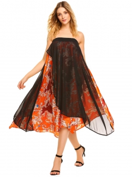 Women Bohemian Floral Satin Chiffon Patchwork Irregular Summer Beach Maxi Skirt, Multicolor
Women Bohemian Floral Satin Chiffon Patchwork Irregular Summer Beach Maxi Skirt, Multicolor
