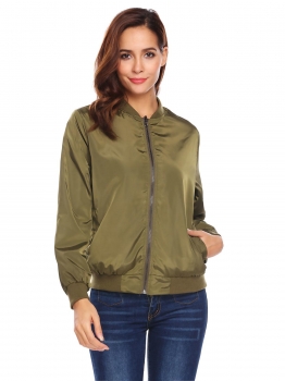 Army green Women Lightweight Reversible Stand Collar Zip Up Camouflage Casual Bomber Jacket, Multicolor
Army green Women Lightweight Reversible Stand Collar Zip Up Camouflage Casual Bomber Jacket, Multicolor