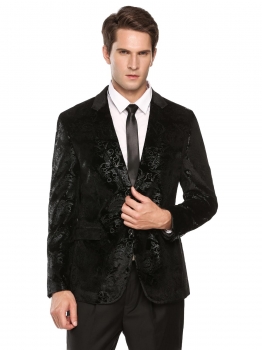 Black Men Fashion Lapel Glitter Floral Print Slim Fit 2-Button Blazer Jacket, Multicolor
Black Men Fashion Lapel Glitter Floral Print Slim Fit 2-Button Blazer Jacket, Multicolor