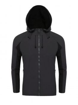 Dark Grey Men Long Sleeve Drawstring Hem Patchwork Full Zip Hooded Fleece Lined Jackets, Multicolor
Dark Grey Men Long Sleeve Drawstring Hem Patchwork Full Zip Hooded Fleece Lined Jackets, Multicolor
