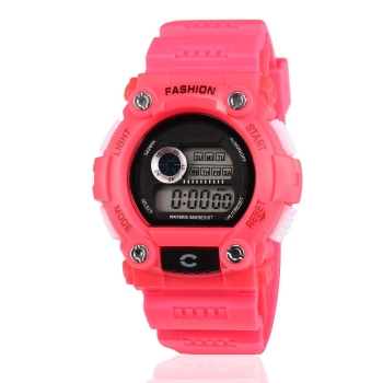 Multifunctional Waterproof LED Cold Light Alarm Calendar Digital Sports Watch, Pink
Multifunctional Waterproof LED Cold Light Alarm Calendar Digital Sports Watch, Pink