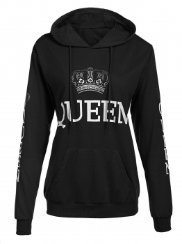 Black Queen Unisex Couple Casual Hooded Long Sleeve Letter Print Pullover Hoodie, Multicolor
Black Queen Unisex Couple Casual Hooded Long Sleeve Letter Print Pullover Hoodie, Multicolor