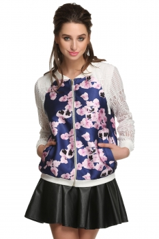 Purple FINEJO Women Lace Organza Sleeve Patchwork Floral Tops Coats & Jackets, Multicolor
Purple FINEJO Women Lace Organza Sleeve Patchwork Floral Tops Coats & Jackets, Multicolor