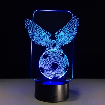 

3D Pattern Visible Light 7 Colors Night Light Touch Table Lampara Bedroom Decor