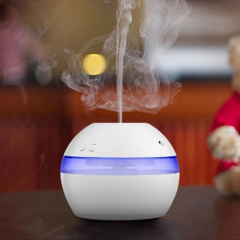 

White Home Aroma USB Air Purifier Humidifier with Night Light, Multicolor
