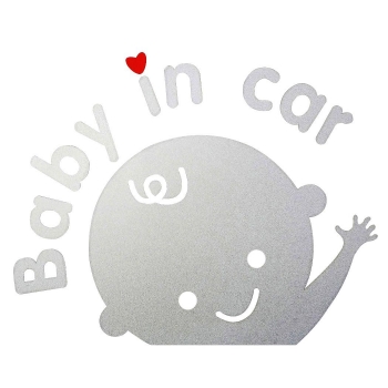 

Baby In Car Safety Sign Cute Car Decal Vinyl Sticker Reflective, #1