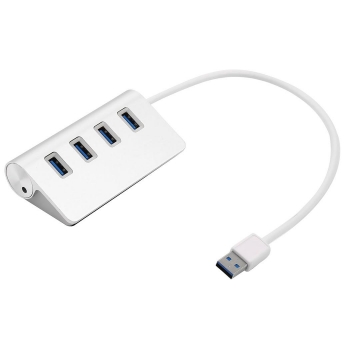 

New 4 Port Aluminum Alloy USB 3.0 Concentrator High Speed For PC Laptop