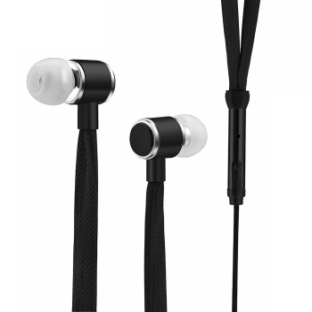 

Black 3.5mm Braided Earphone Shoelace In Ear Earbuds Smart Noise Reduction, Multicolor