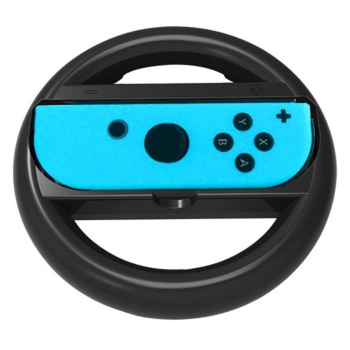 

Black Racing Steering Wheel For Nintendo Switch Joy-con Controller Handle Grip, Multicolor