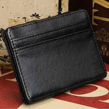 

Black Mens Synthetic Leather Front Pocket Money Clip, Multicolor