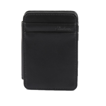 

Black Mens Synthetic Leather Wallet Money Clip, Multicolor