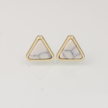 

Women Geometric Marble Pattern Earrings, Multicolor