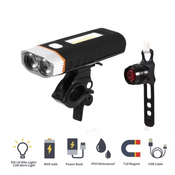 

Waterproof IPX4 Bike Camping Hiking Cycling Outdoor LED Bicycle Lights Set