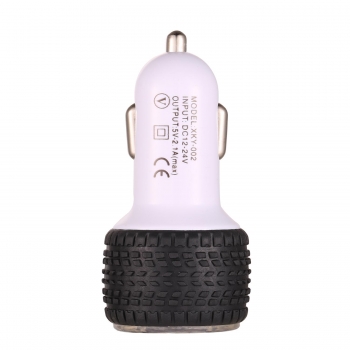 

Black Car Charger Mobile Phone Dual Ports USB Fast Charging Adapter For iPhone, Multicolor