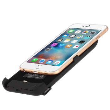 

Black New Convenient High Capacity Power Case External Battery with Stand for iPhone 6"6S, Multicolor
