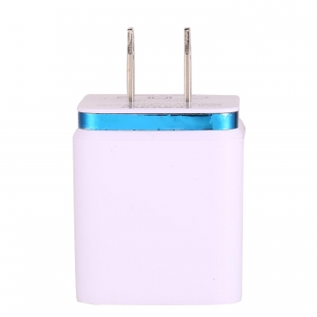 

Blue 4 Ports USB Universal Wall Charger Travel Plug Power Adapter For iPad" Android, Multicolor