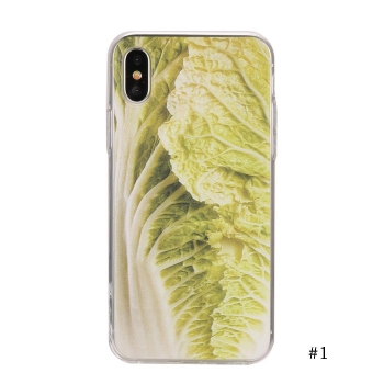 

Soft Slim Back Case Cover For iPhoneX" 6S 5.5"4.7" 8 Plus Vegetables Pattern, Multicolor