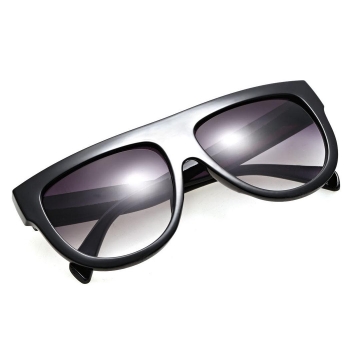 

Black Trendy Retro Frame Sunglasses, Multicolor