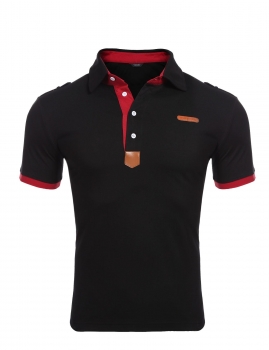 

Men Short Sleeve Turn Down Collar Polo Shirts Solid Loose Casual Tops, Multicolor