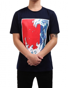 

Men Short Sleeve Print Personality Tee Casual Loose T-shirt Tops, Multicolor
