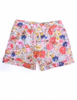 

Red Fashion Lady's Floral Printing Casual Jeans Trousers Pants Hot 4Colors Shorts, Multicolor