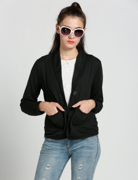 

Finejo Black Women Fashion Slim Turn Down Collar Long Sleeve Patchwork Coat Suits & Blazers, Multicolor