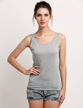 

Grey Back Deep V Sexy Backless Sleeveless Vest Cotton Tank Tops, Multicolor