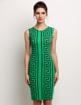 

Green New Sexy Womens Sleeveless Bodycon Cocktail Party Bandage Stretch Pencil Going Out Dresses, Multicolor