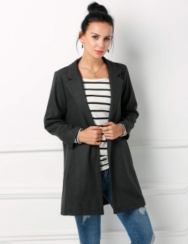 

Cool Women Fashion Single Button Autumn Winter Wool Coat, Multicolor