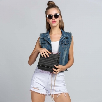 

Candy Color Women Synthetic Leather Shoulder Chain Strap Casual Small Bag Messenger Tote, Multicolor
