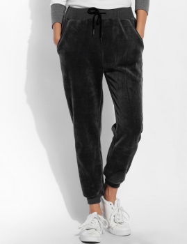 

Black Fleece Thicken Slim Elastic Waist Haroun Pants, Multicolor
