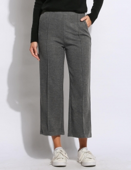 

Women Vintage High Waist Solid Calf Length Culottes Wide Leg Pants, Multicolor