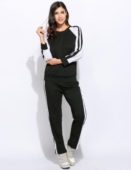 

Woman Casual Pullover Sport Long Sleeve Sweatshirt and Pants Tracksuit, Multicolor